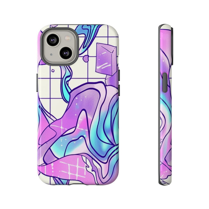 Abstract Kristal Vaporwave Patroon