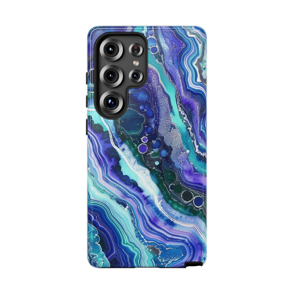 Blauw en Paars Geode-Wervelpatroon