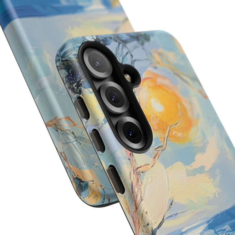 Zonnig Strandtafereel met Penseelstreken