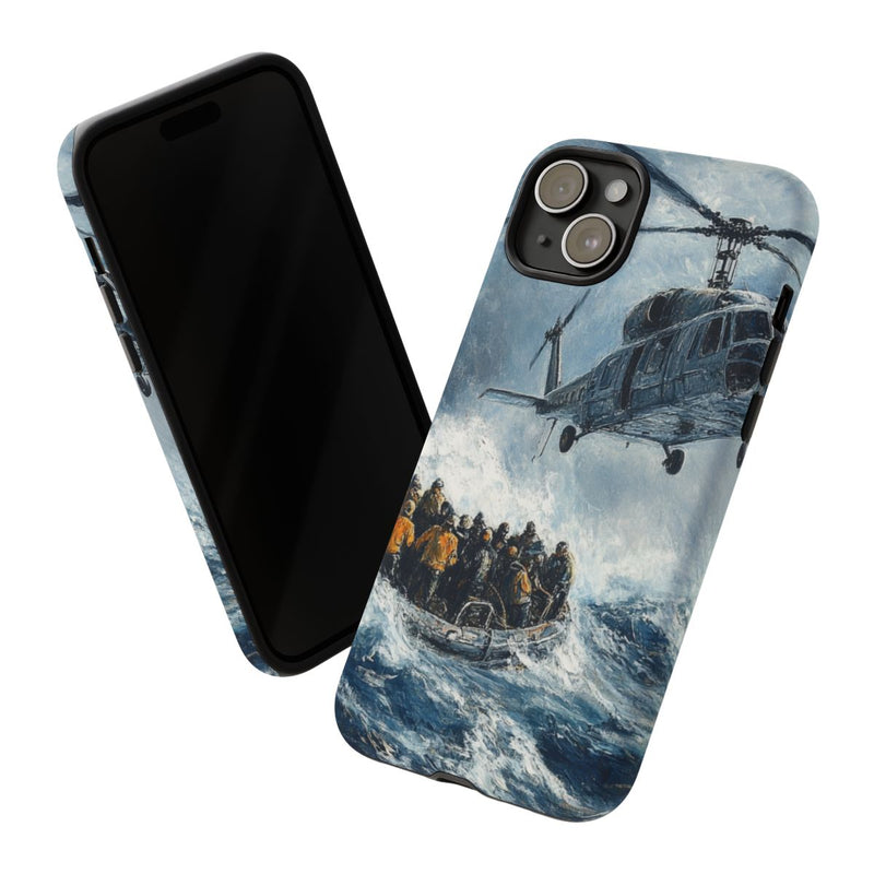 Helikopterredding Boven Woeste Zee