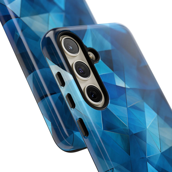 Blauw Geometrisch Driehoekenpatroon