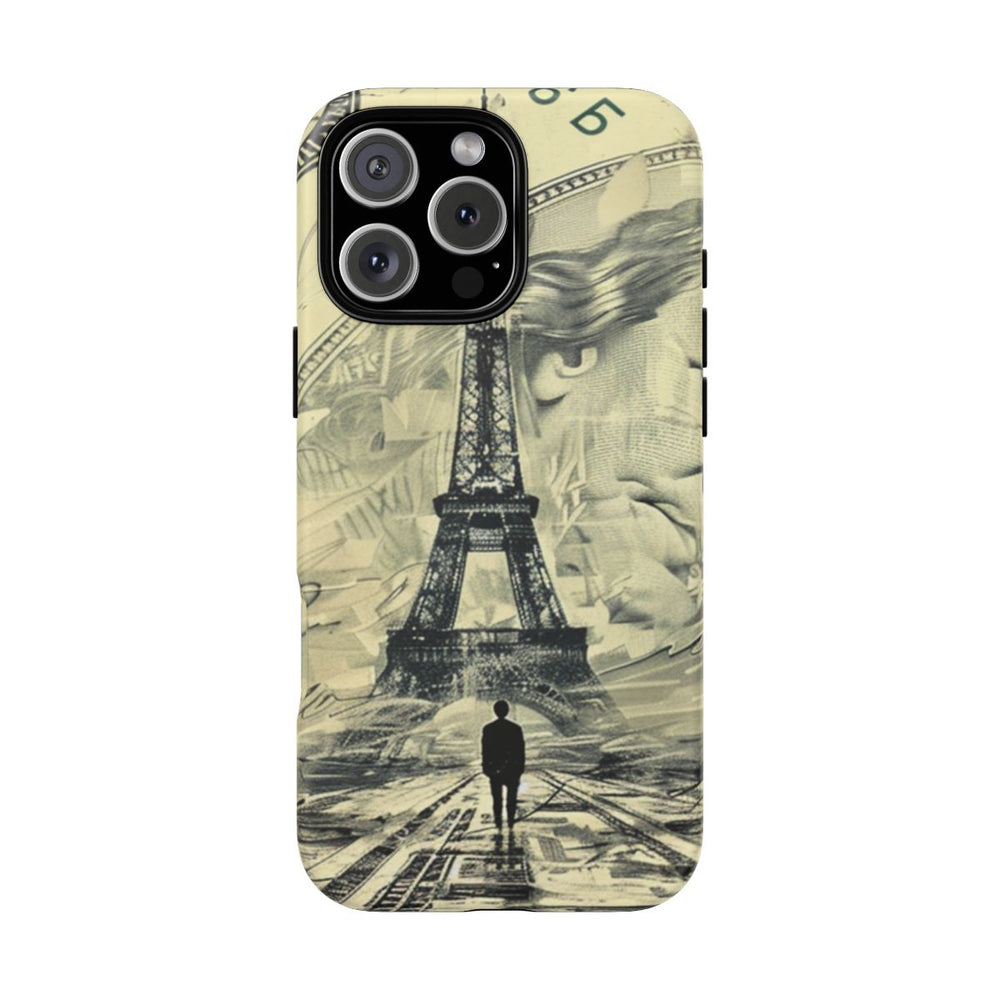 Surrealistische Eiffeltoren op Dollarbiljet Illustratie