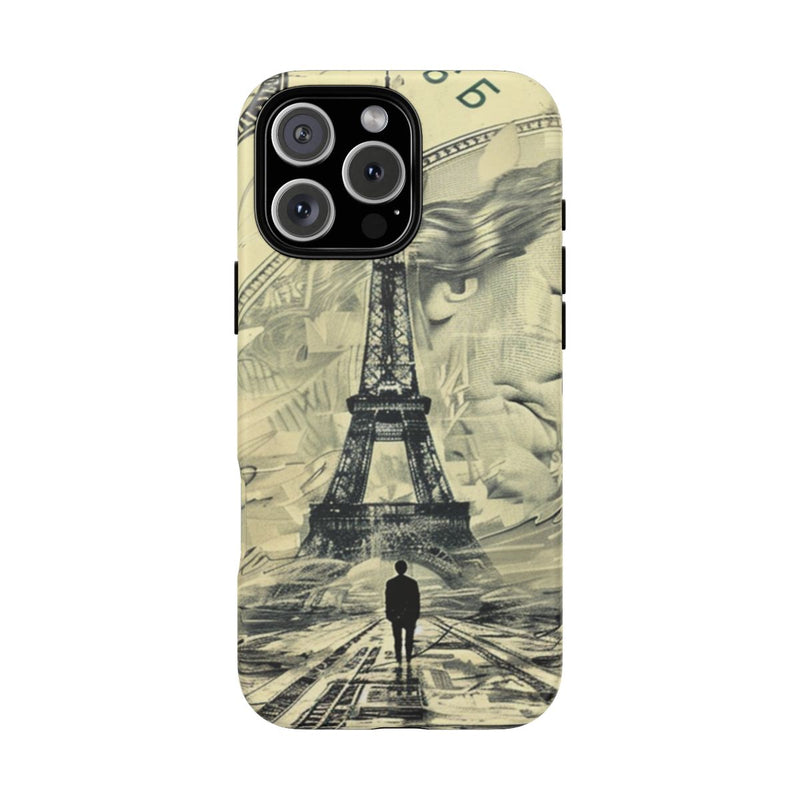 Surrealistische Eiffeltoren op Dollarbiljet Illustratie