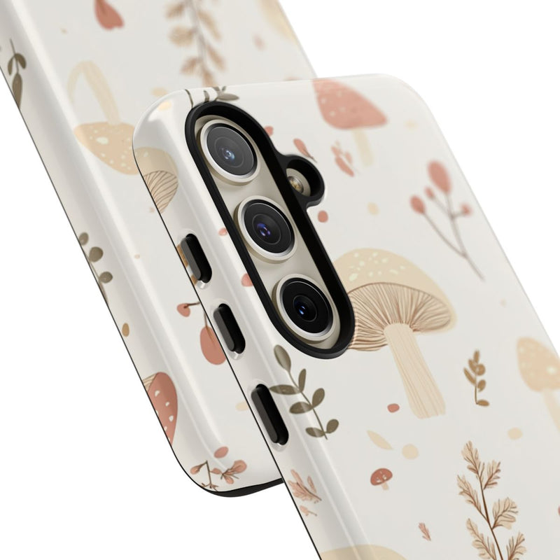 Minimalistisch Paddenstoelen- en Bloemenpatroon