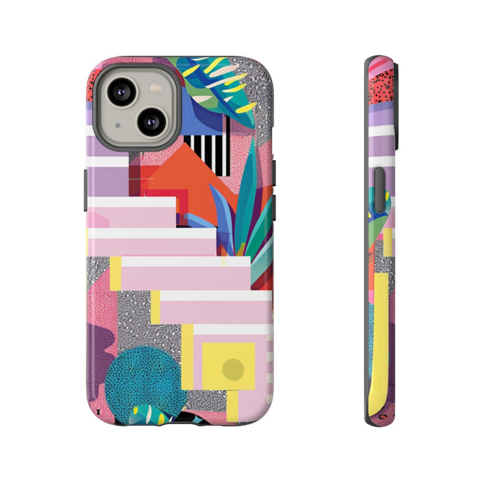 Kleurrijk Abstract Geometrisch en Botanisch Ontwerp