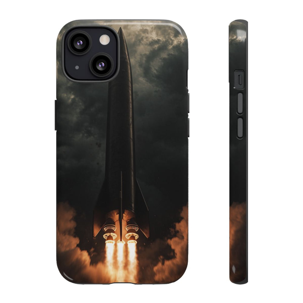 Donkere Raketlancering met Vurige Motoren