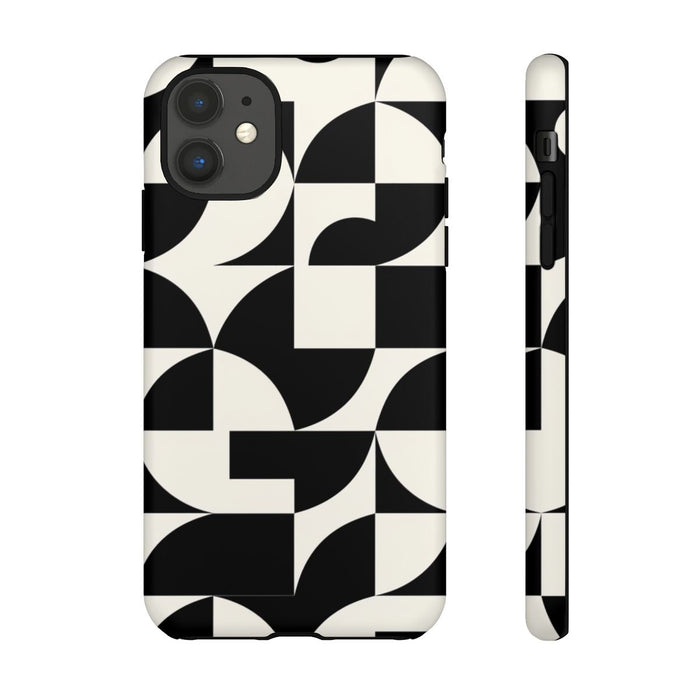 Zwart-Wit Geometrisch Abstract Patroon
