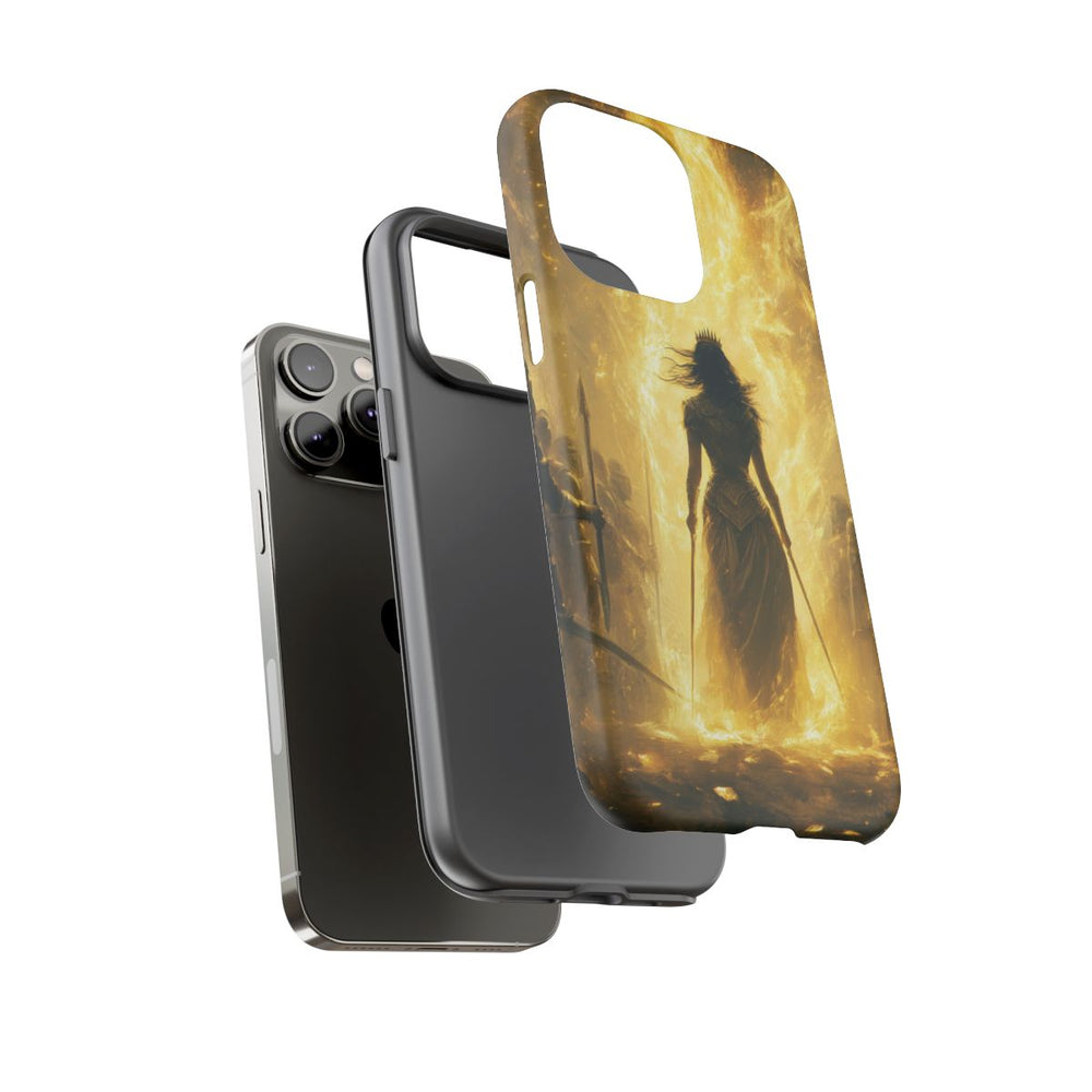 Gouden Krijgerskoningin met Kroon en Zwaarden