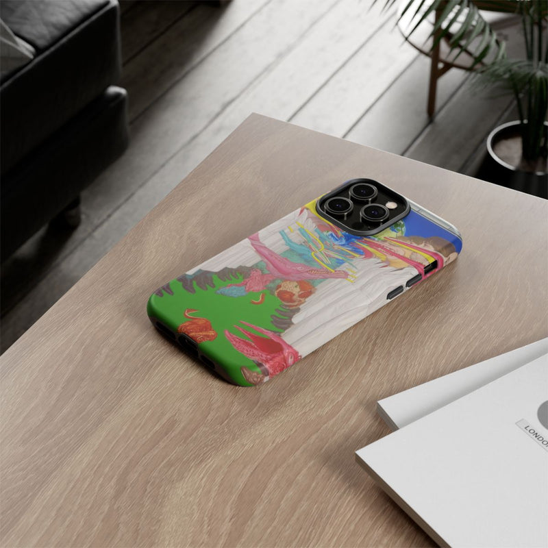 Surrealistische Figuren met Langgerekte Gezichten en Aardemotief