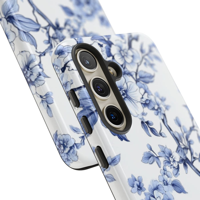 Blauw Vintage Bloemenpatroon