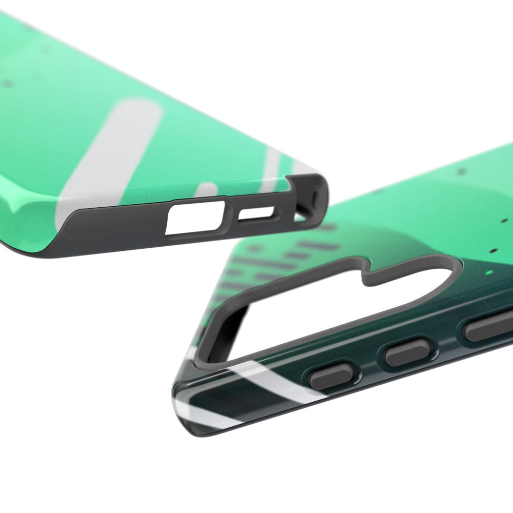 Geometrisch Groen-Zwart Abstract Patroon