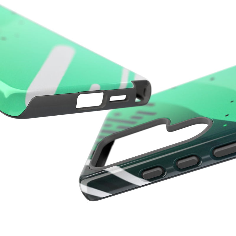 Geometrisch Groen-Zwart Abstract Patroon