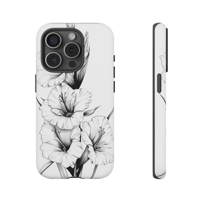Fijnlijn Gladiolen Bloemmotief