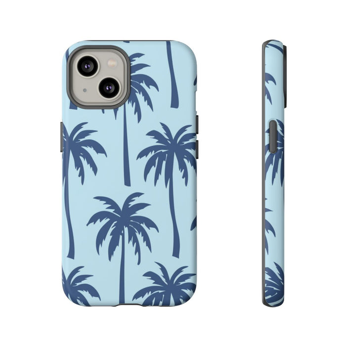 Blauw Palmbomenpatroon