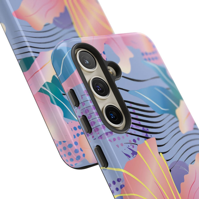 Roze Bloemenpatroon met Abstracte Accenten