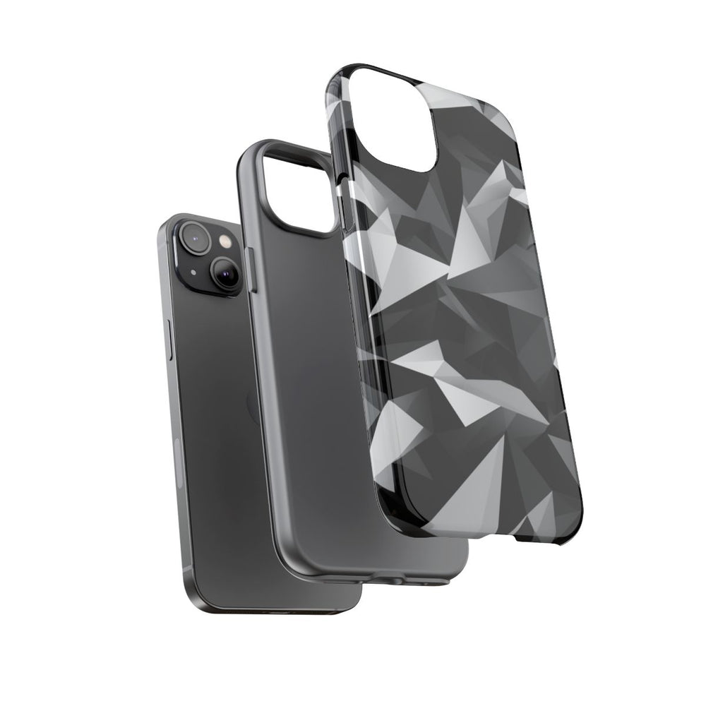 Zwart-Grijs Geometrisch Abstract Patroon