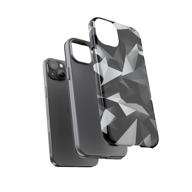 Zwart-Grijs Geometrisch Abstract Patroon