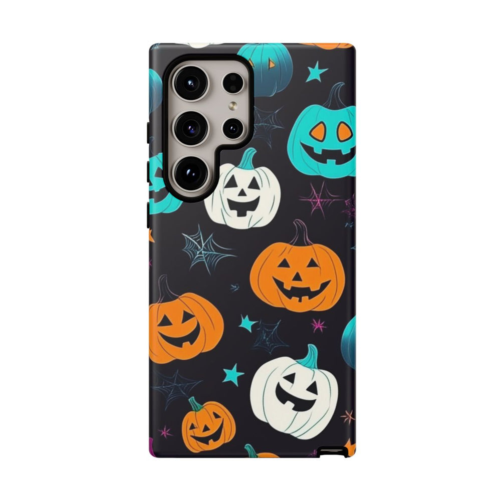 Vrolijk Gekleurde Halloween Pompoenen Patroon