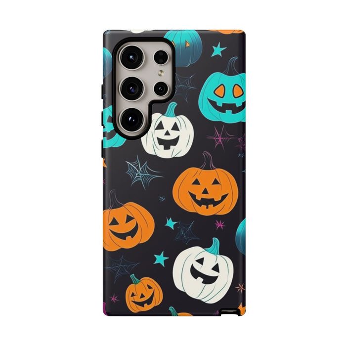 Vrolijk Gekleurde Halloween Pompoenen Patroon