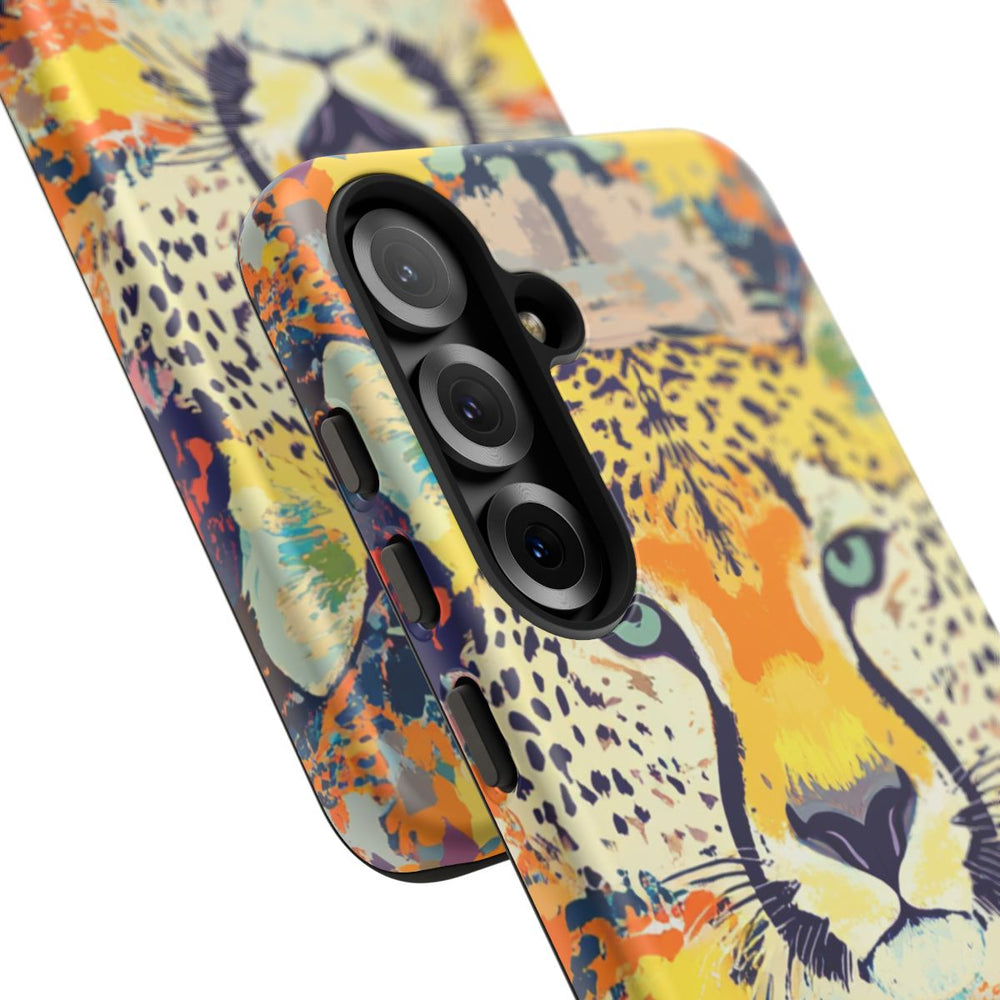 Abstracte Cheetah Gezicht Print