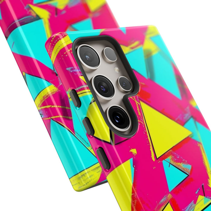 Neon Driehoeken Abstract Patroon