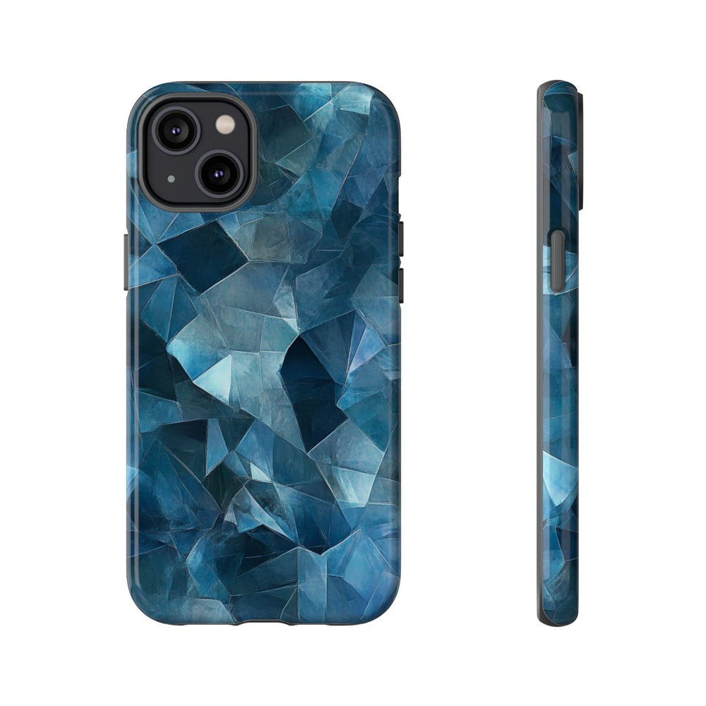 Blauw Gekristalliseerd Abstract Patroon