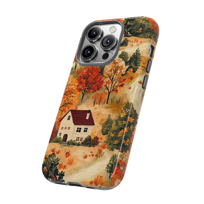 Herfstlandschap met Huizen