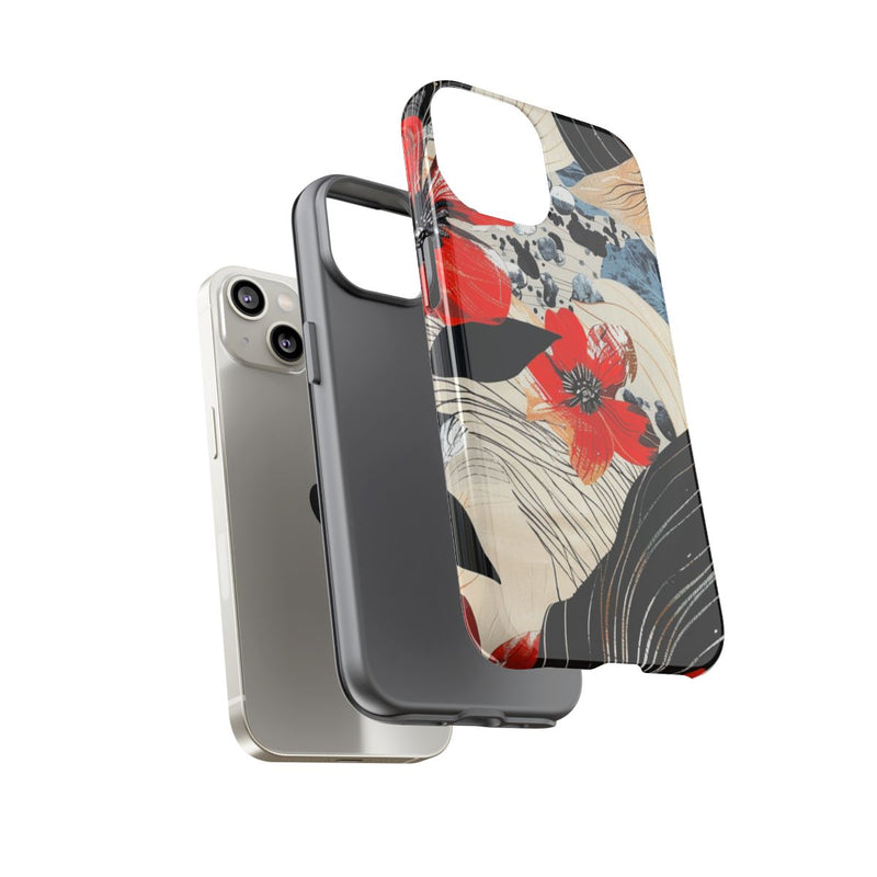 Rood Bloemen Abstract Patroon