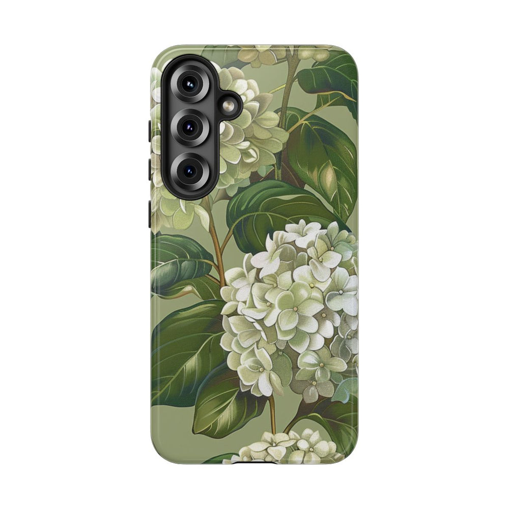 Realistisch Witte Hortensia Bloemenpatroon