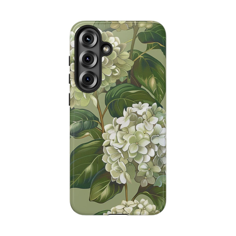 Realistisch Witte Hortensia Bloemenpatroon