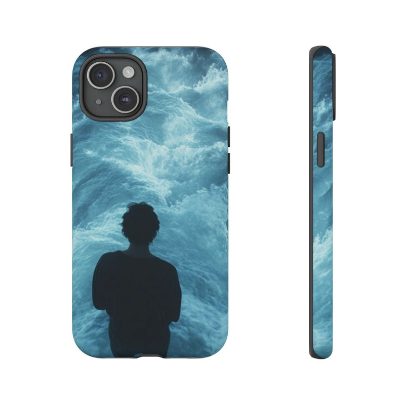 Persoon Tussen Kolkende Watergolven