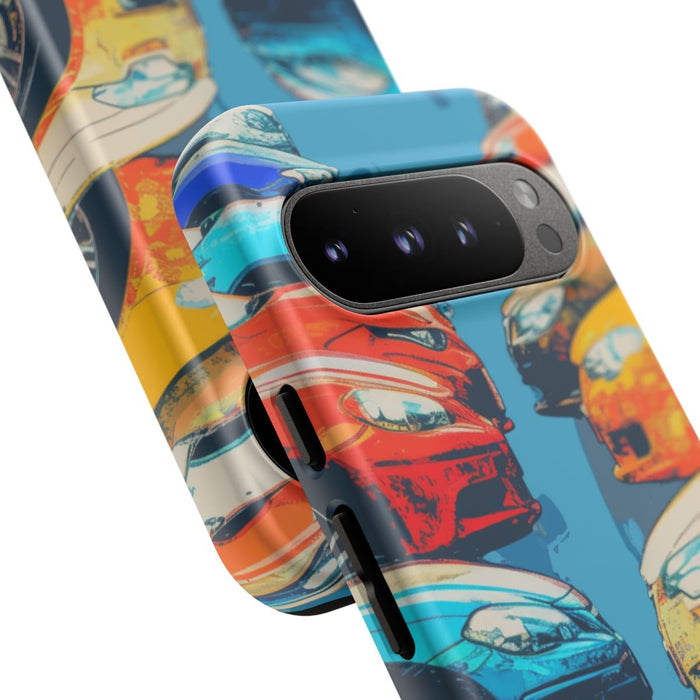 Kleurrijke Moderne Auto's in Lijntekening