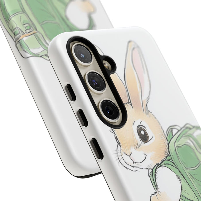 Schattig Konijntje met Groene Rugzak