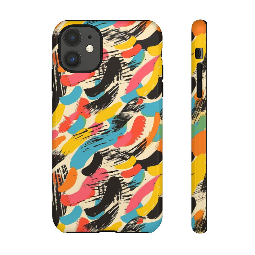 Levendig Abstract Penseelstrepenpatroon