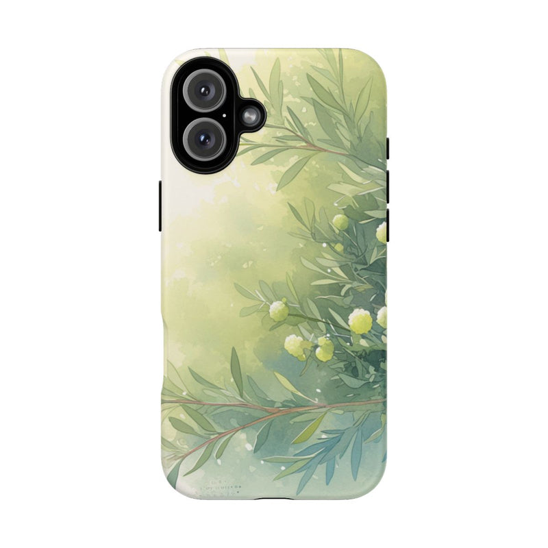 Groene Botanische Waterverf Illustratie