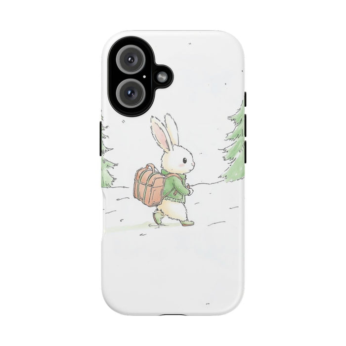 Schattig Konijntje met Rugzak in Winterbos