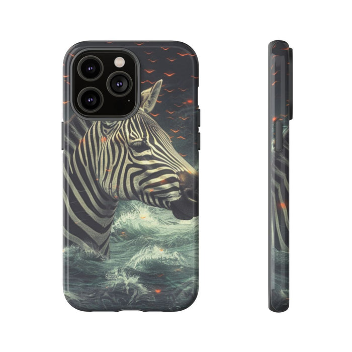 Zebra in Water met Gloeiende Vonken