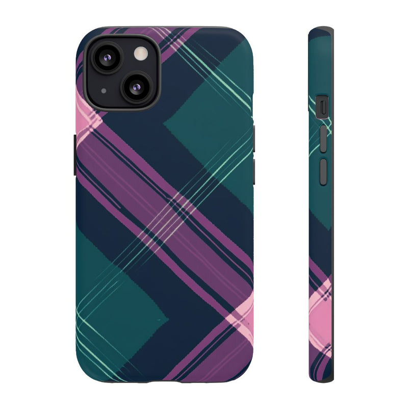 Smaragdgroen en Roze Geruit Patroon