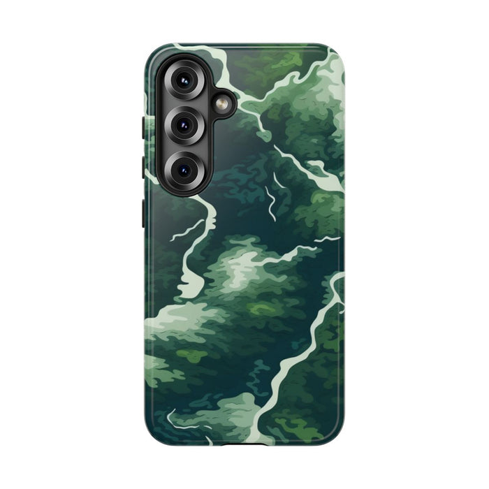 Abstracte Groene Rivier en Bospatroon