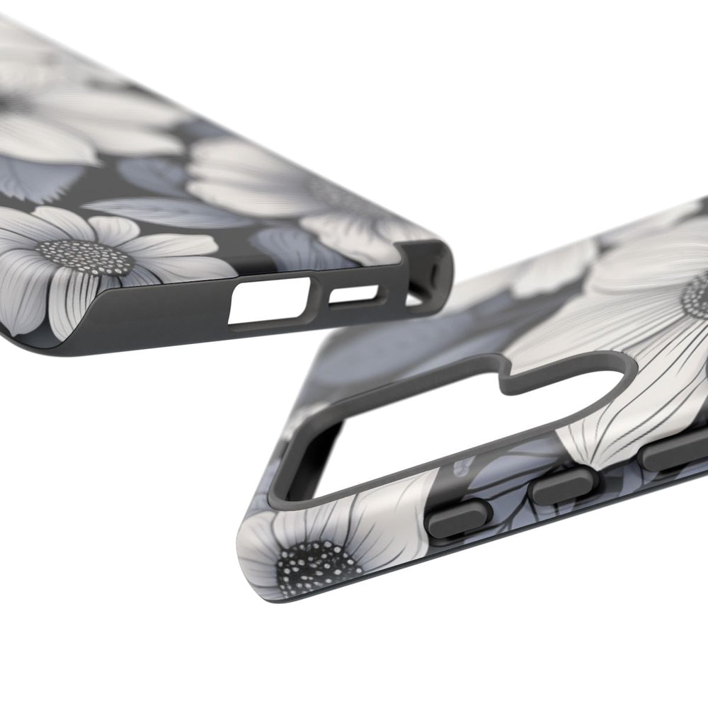 Zwart-Wit Bloemenpatroon