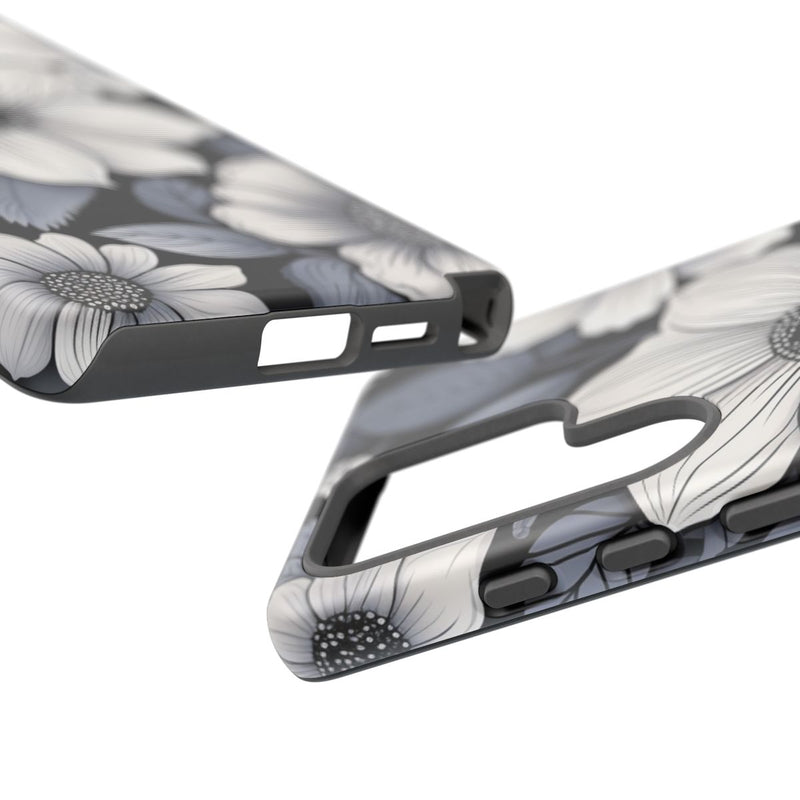 Zwart-Wit Bloemenpatroon