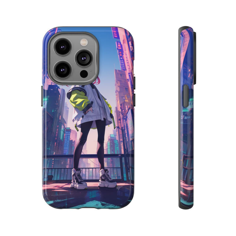 Meisje met Roze Haar in Neonstad