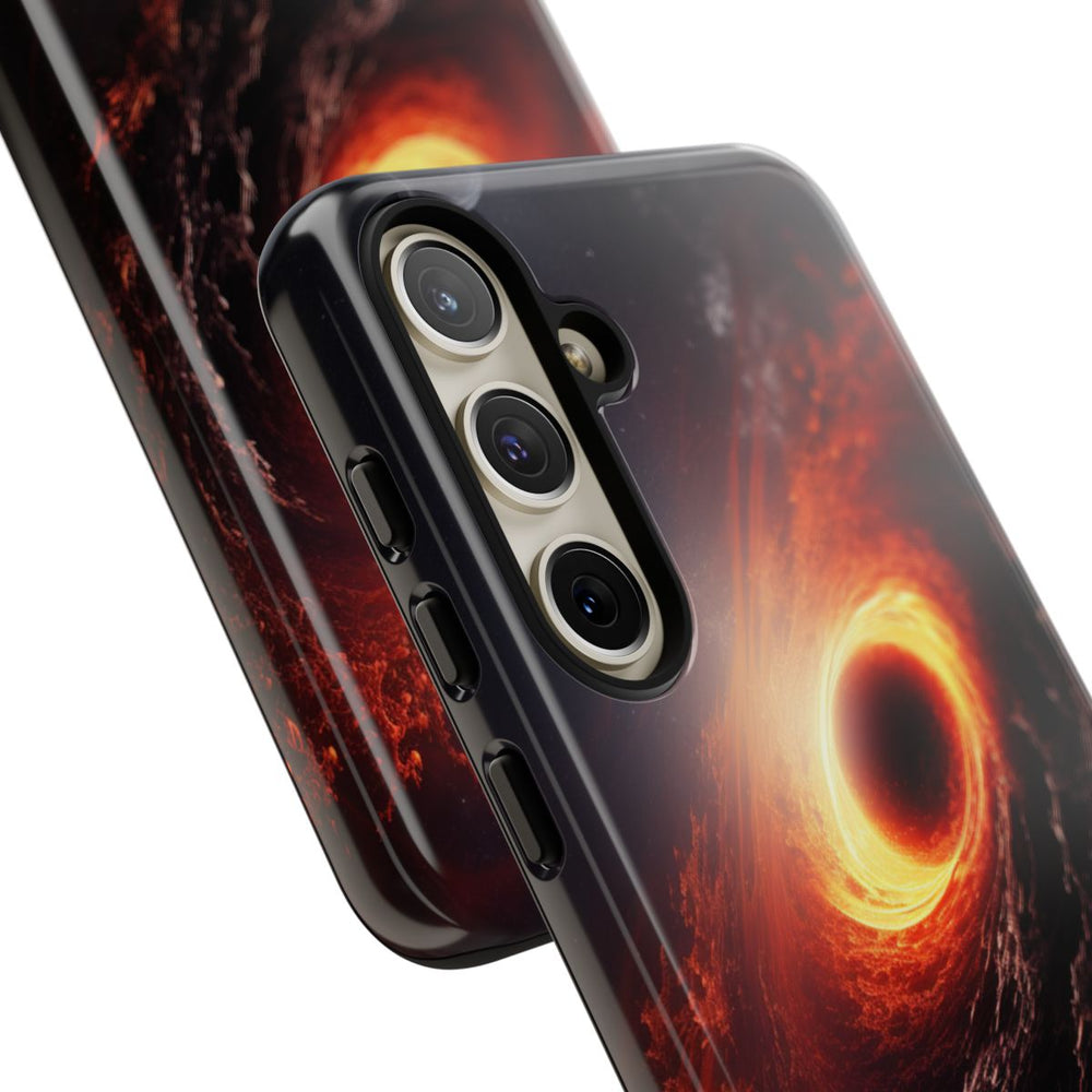 Vurige Zwarte Gat in de Ruimte