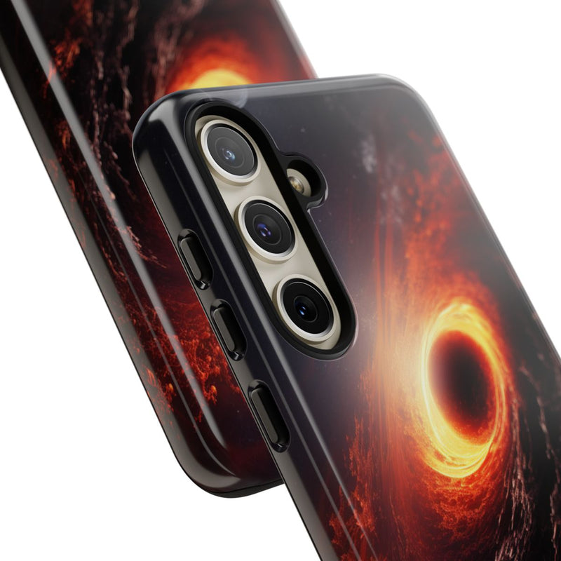 Vurige Zwarte Gat in de Ruimte