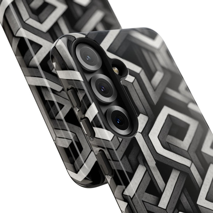Monochrome Geometrisch Optisch Illusiepatroon