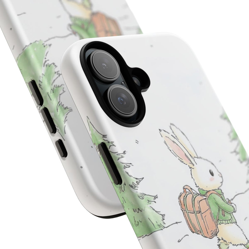 Schattig Konijntje met Rugzak in Besneeuwd Bos