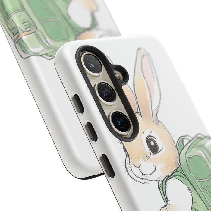 Schattig Konijntje met Groene Rugzak