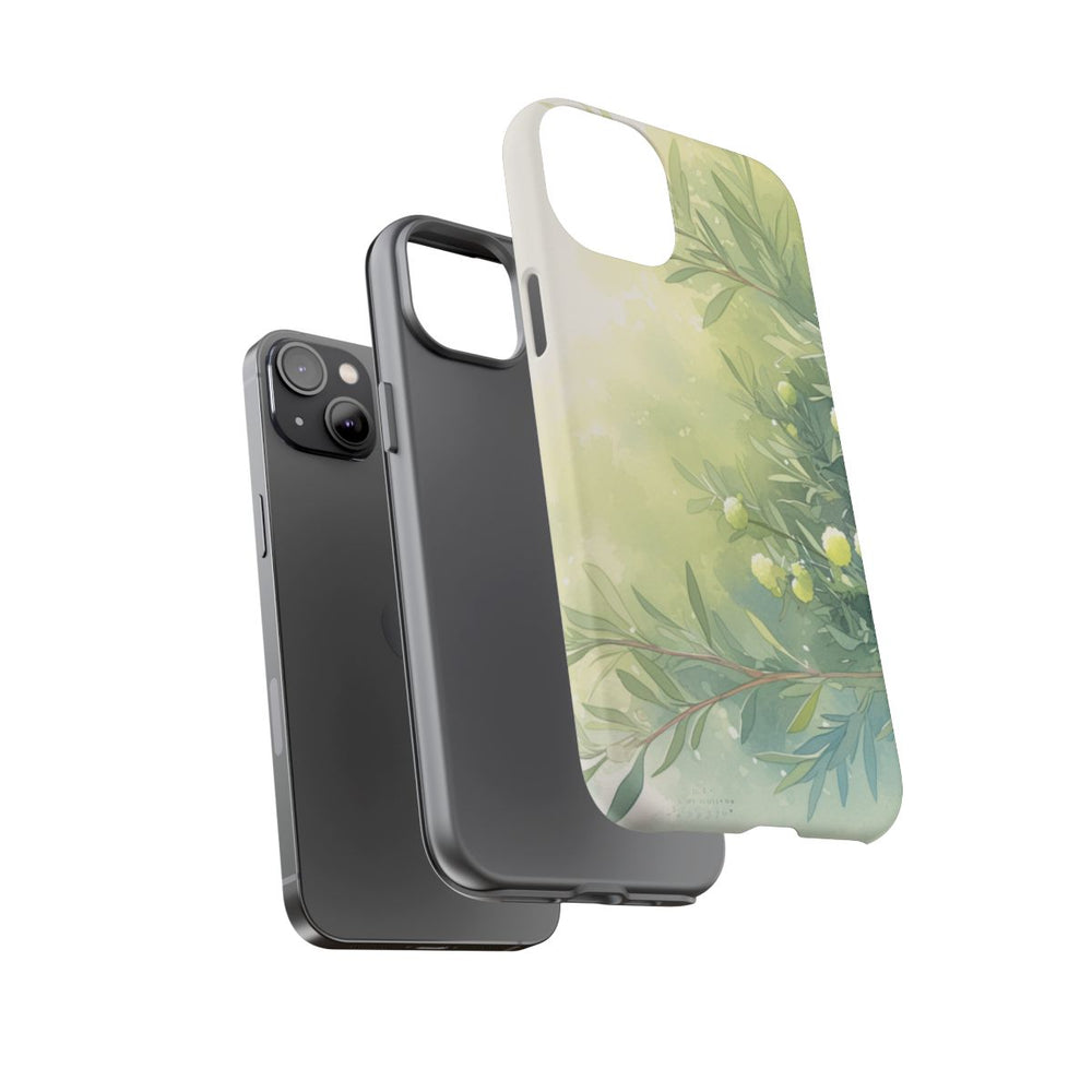 Groene Botanische Waterverf Illustratie