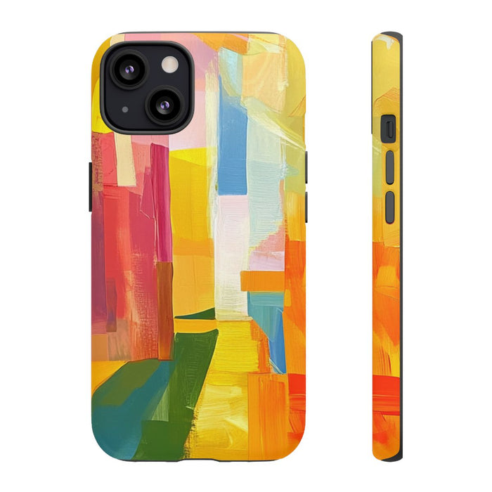 Abstracte Kleurrijke Geometrische Penseelstreken