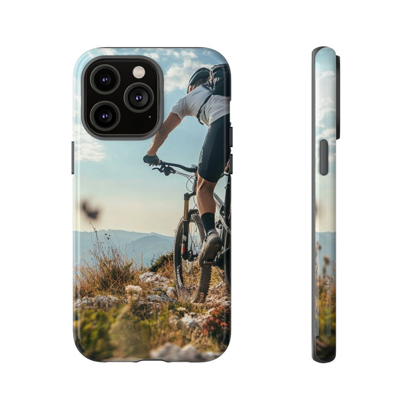 Mountainbiker op Rotsachtig Pad